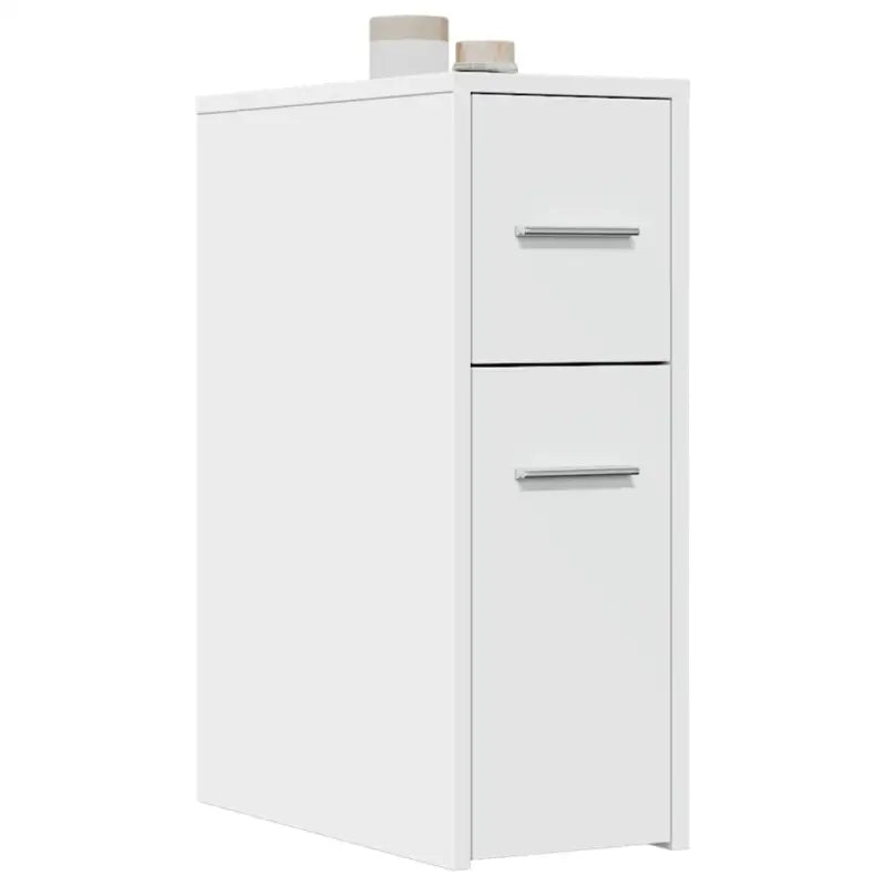 Smalle badkamerkast van bewerkt hout voor duurzaamheid en decoratie - Wit / 1 - Opbergkasten & lockerkasten