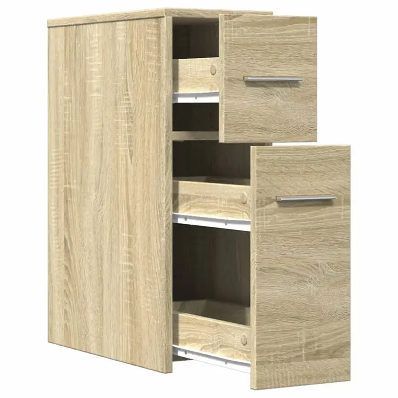 Smalle badkamerkast van bewerkt hout voor duurzaamheid en decoratie - Opbergkasten & lockerkasten