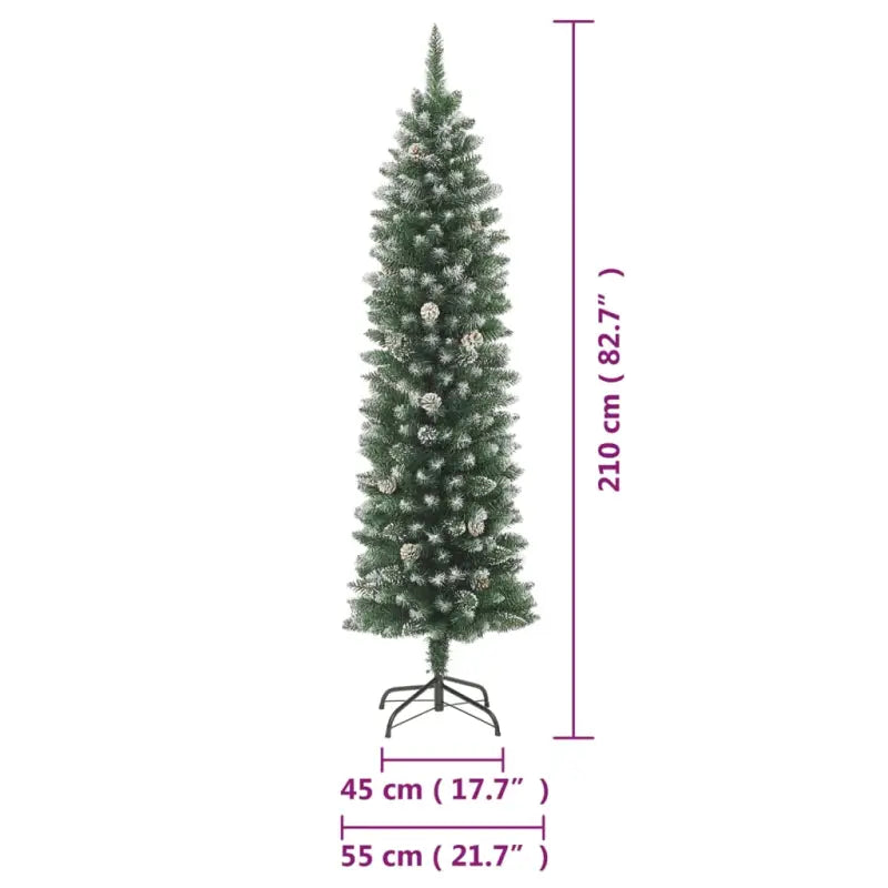 Smalle kerstboom met spitse uiteinden voor feestelijke sfeer in huis - Kerstbomen