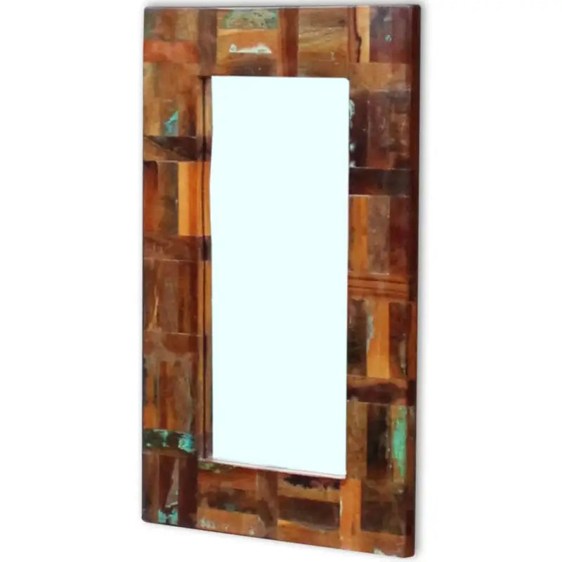 Spiegel met gerecycled hout voor een milieuvriendelijk interieur - 80 x 50 cm / 1 - Spiegels