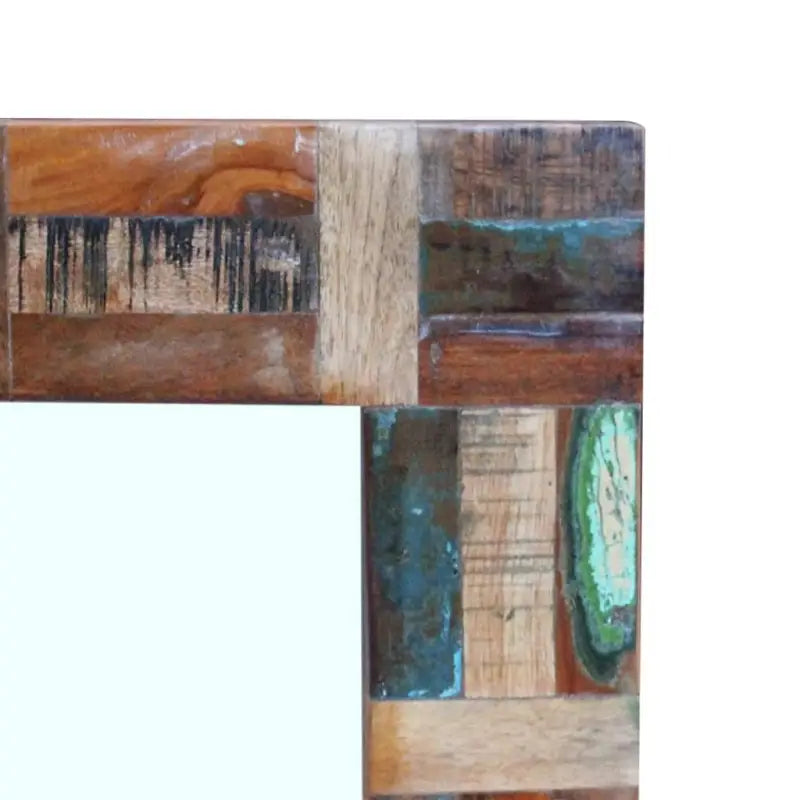 Spiegel met gerecycled hout voor een milieuvriendelijk interieur - 80 x 50 cm / 1 - Spiegels