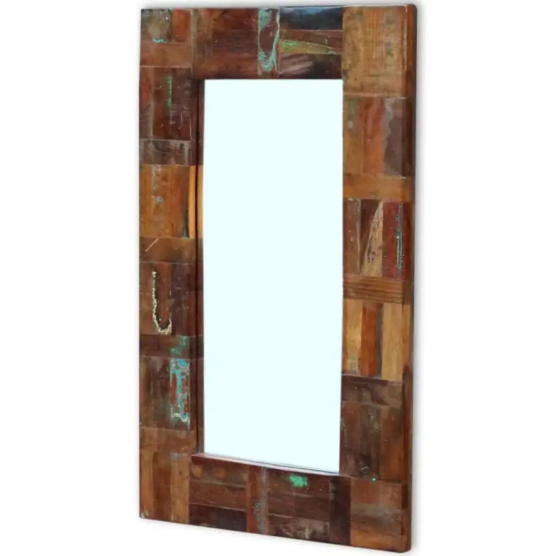 Spiegel met gerecycled hout voor een milieuvriendelijk interieur - 80 x 50 cm / 1 - Spiegels