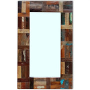 Spiegel met gerecycled hout voor een milieuvriendelijk interieur - 80 x 50 cm / 1 - Spiegels