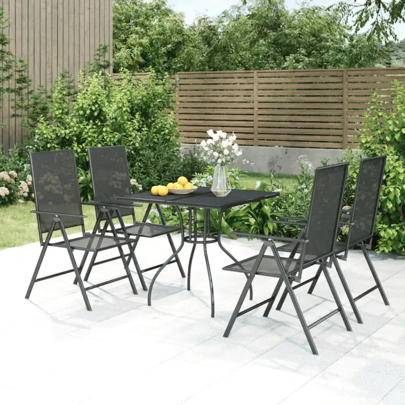 Stabiel frame tuinset met verstelbare tuinstoel voor modern comfort - 80 cm tafellengte - Tuinsets