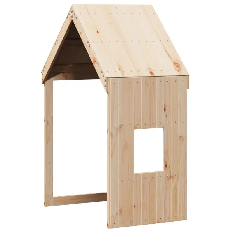 Stapelbed met bedhuis in massief grenenhout en open zijdeur - Bedden & bedframes