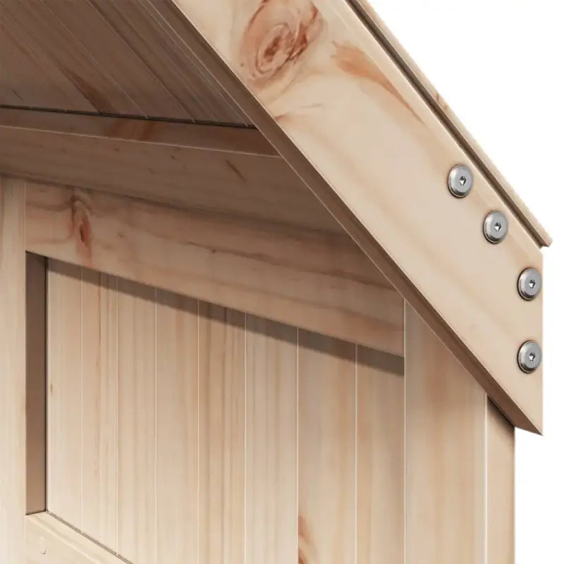 Stapelbed met bedhuis in massief grenenhout en open zijdeur - Bedden & bedframes