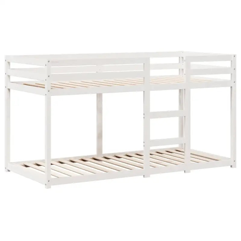 Stapelbed met bedhuis in wit materiaal en massief grenenhout - Bedden & bedframes