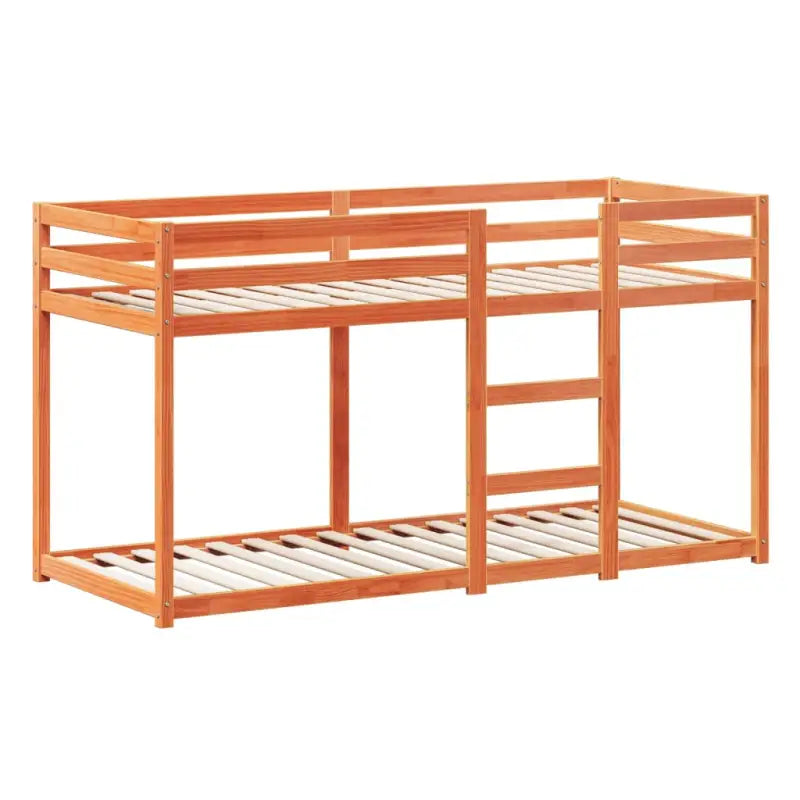 Stapelbed met bedhuis van massief grenenhout en multiplex lattenbodem - Bedden & bedframes
