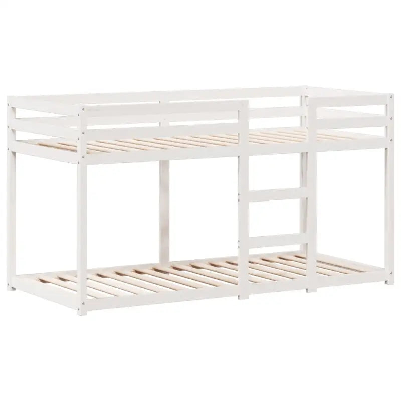 Stapelbed met bedhuis van massief grenenhout en open zijdeur - Bedden & bedframes