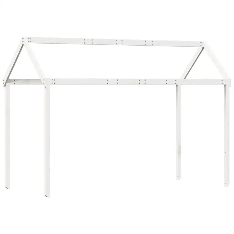 Stapelbed met bedhuis van massief grenenhout en open zijdeur - Bedden & bedframes