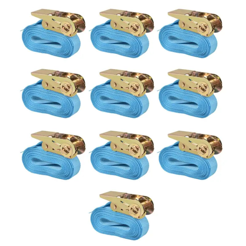 Sterke europese en-12195-2 norm spanbanden voor vrachtbeveiliging - Blauw / 4 m x 25 mm / 10 - Spanbanden