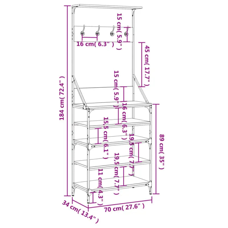 Stevige houten kledingrek voor een opgeruimde kast - Kledingrekken & kastinrichting