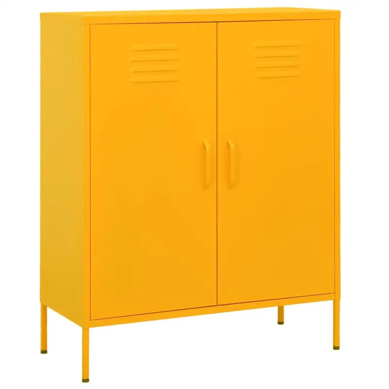 Stevige Zijkast Met Aanpasbare Hoogte en Modern Design - Mosterdgeel / 1 - Opbergkasten & lockerkasten