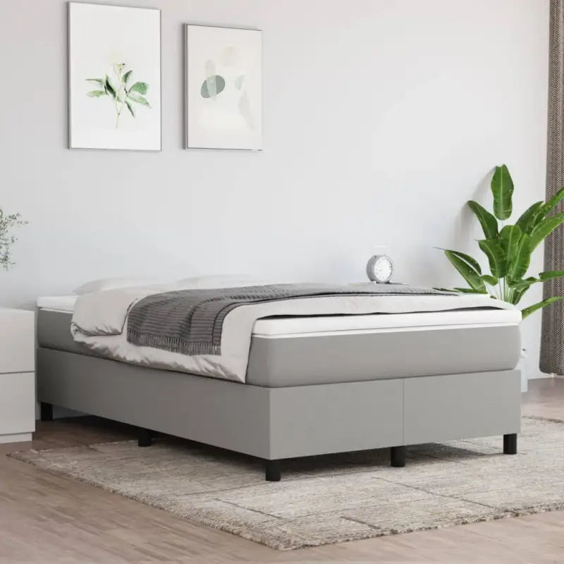 Stijlvol bedframe met multiplex lattenbodem voor optimale slaapkwaliteit - Lichtgrijs / 120 x 200 cm / 35 cm - Bedden &