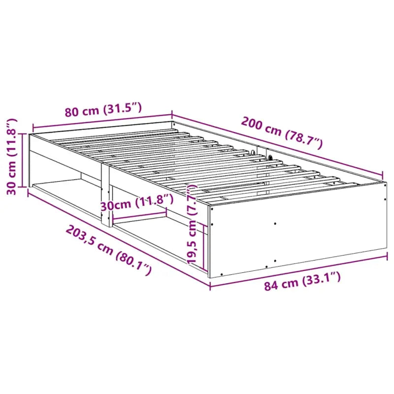 Stijlvol Daybed van massief grenenhout met opbergruimte perfect als boxspring nodig - Bedden & bedframes