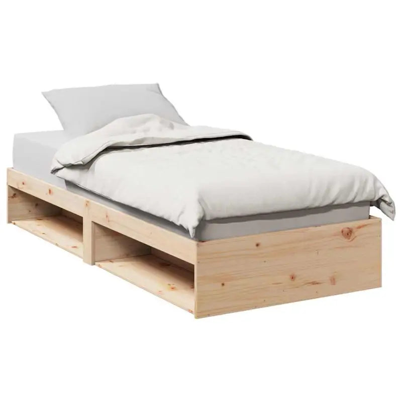 Stijlvol Daybed van massief grenenhout met opbergruimte perfect als boxspring nodig - Naturel / 90 x 190 cm - Bedden &