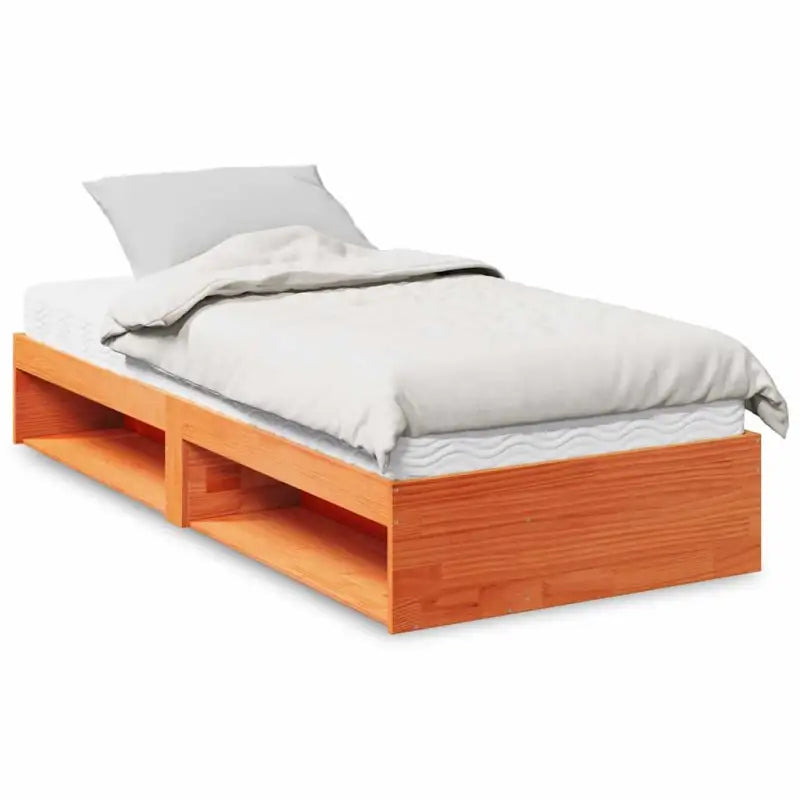 Stijlvol daybed van massief grenenhout met opbergruimte voor elke kamer - Wasbruin / 100 x 200 cm - Bedden & bedframes