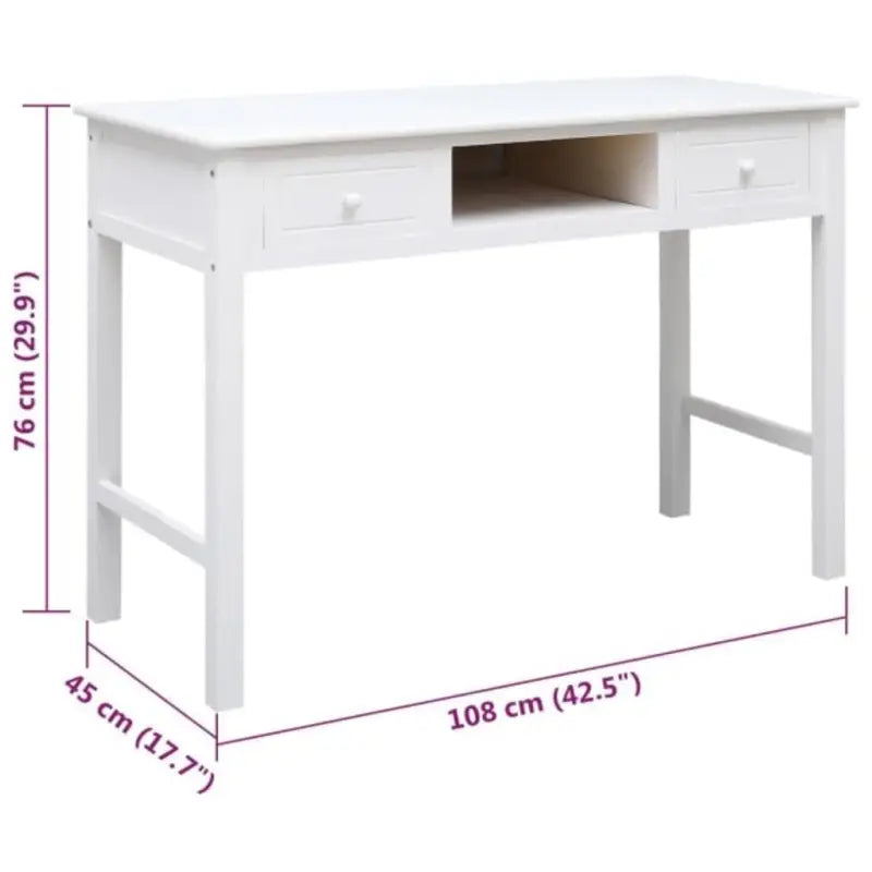 Stijlvol massief paulowniahout bureau voor een elegant interieur - Bureaus