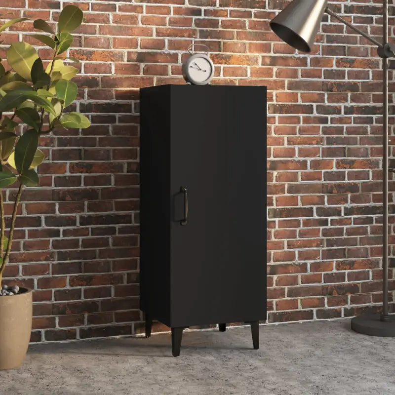 Stijlvolle dressoir met bewerkt hout voor praktische opslag - Zwart / 1 - Dressoirs & buffetkasten