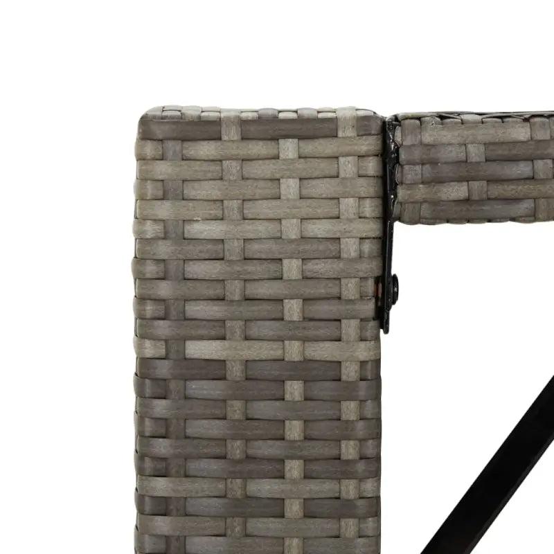 Stijlvolle poly rattan tuinbarset met eenvoudig schoon en gepoedercoat staal - Grijs - Tuinsets