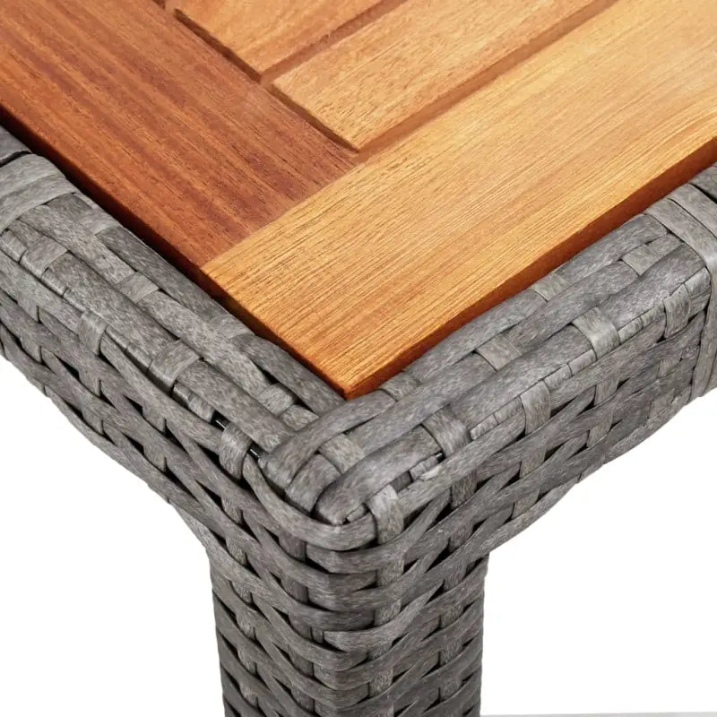 Stijlvolle poly rattan tuinset met gepoedercoate stalen frame en comfortabele stoelen - Grijs - Tuinsets
