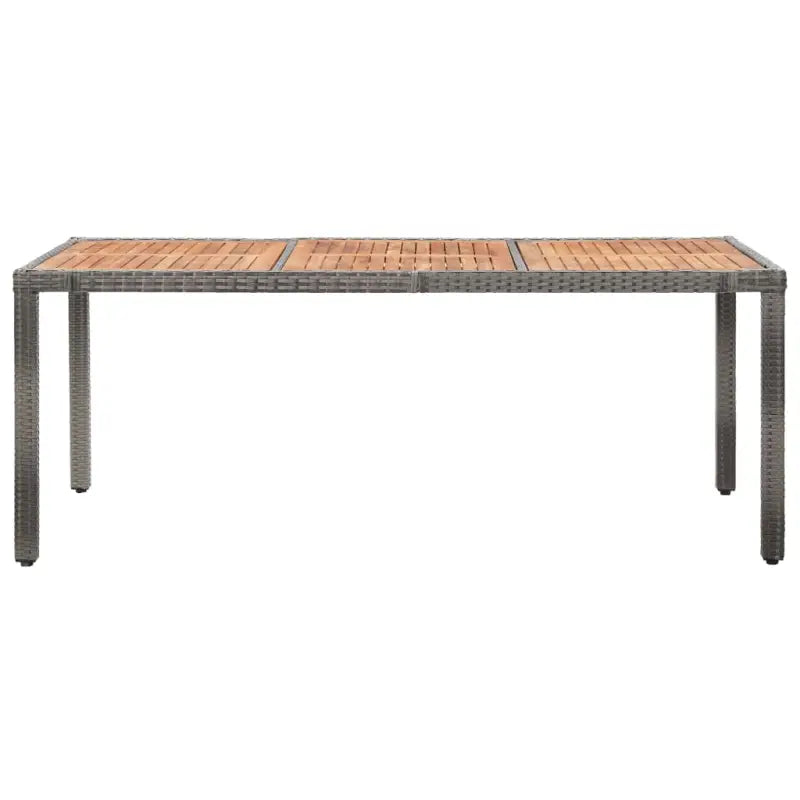 Stijlvolle poly rattan tuinset met gepoedercoate stalen frame en comfortabele stoelen - Grijs - Tuinsets