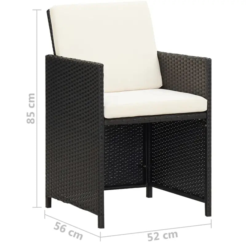 Stijlvolle rattan tuinstoelen inclusief levering bevat voor tuin of terras - Tuinstoelen