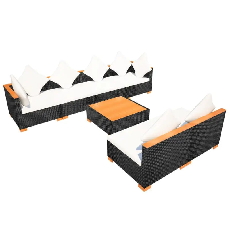 Stijlvolle tuinset met makkelijk schoon PE rattan en gepoedercoat stalen frame - Tuinsets