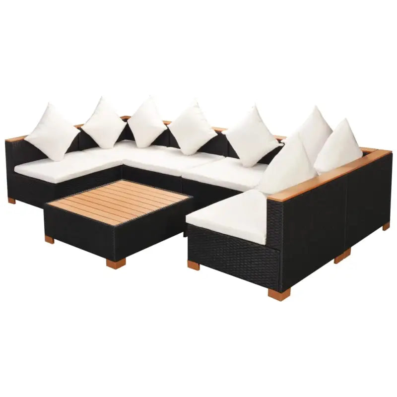 Stijlvolle tuinset met makkelijk schoon PE rattan en gepoedercoat stalen frame - Tuinsets
