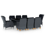 Stijlvolle tuinset met poly rattan en gepoedercoat staal - Tuinsets