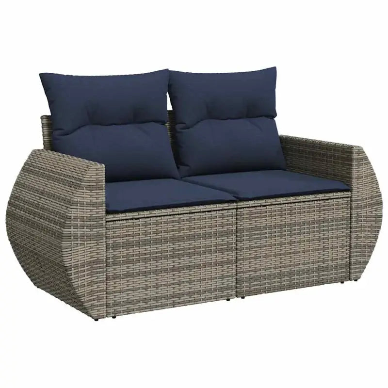 Stijlvolle tuinset met waterdichte tas en grijs gepoedercoat staal - Grijs / met opbergruimte - Tuinsets