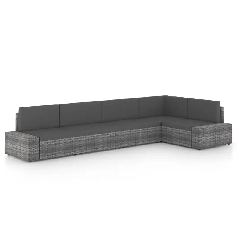 Stijlvolle tuinset voor ontspannen bijeenkomsten - 3x hoek + 2x midden - Tuinsets