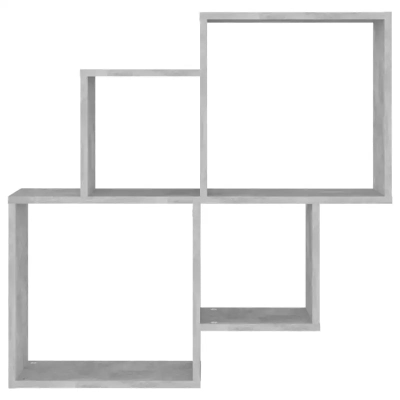 Stijlvolle wandplank van bewerkt hout voor organisatie en decoratie - Betongrijs / 1 - Wandplanken