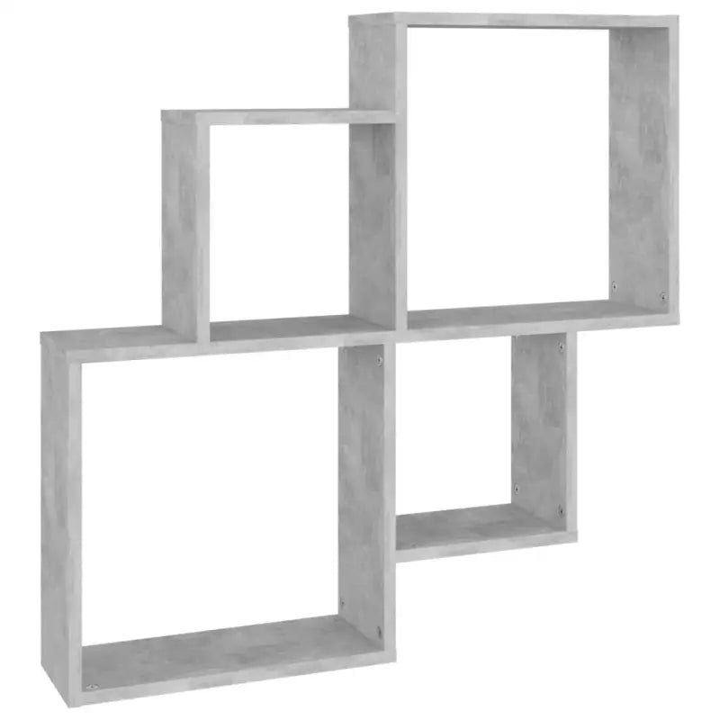 Stijlvolle wandplank van bewerkt hout voor organisatie en decoratie - Betongrijs / 1 - Wandplanken