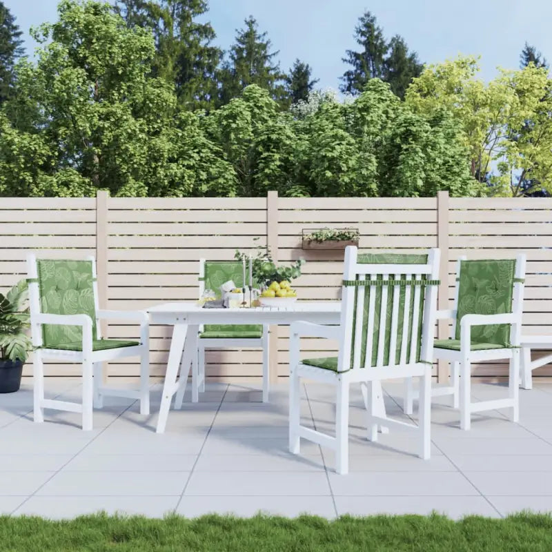 Stoelkussens in oxford stof voor een frisse uitstraling en oorspronkelijke vorm - Bladontwerp / 100 x 50 x 4 cm / 4