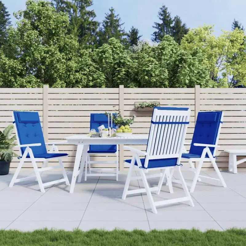 Stoelkussens met hoge rug van oxford stof voor frisse uitstraling - Blauw / 4 - Stoelkussens