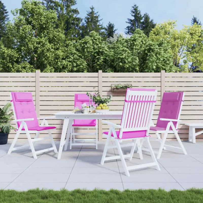Stoelkussens met hoge rug van oxford stof voor frisse uitstraling - Roze / 4 - Stoelkussens