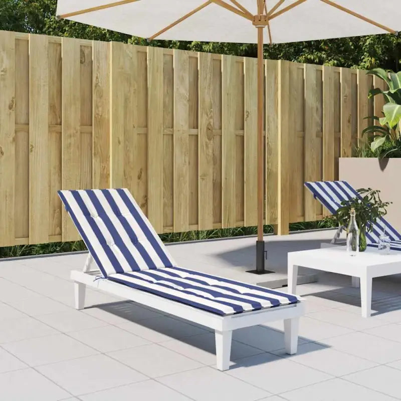 Stoelkussens met oxford stof voor een frisse uitstraling in je buitenruimte - Blauw en wit / 1 - Stoelkussens