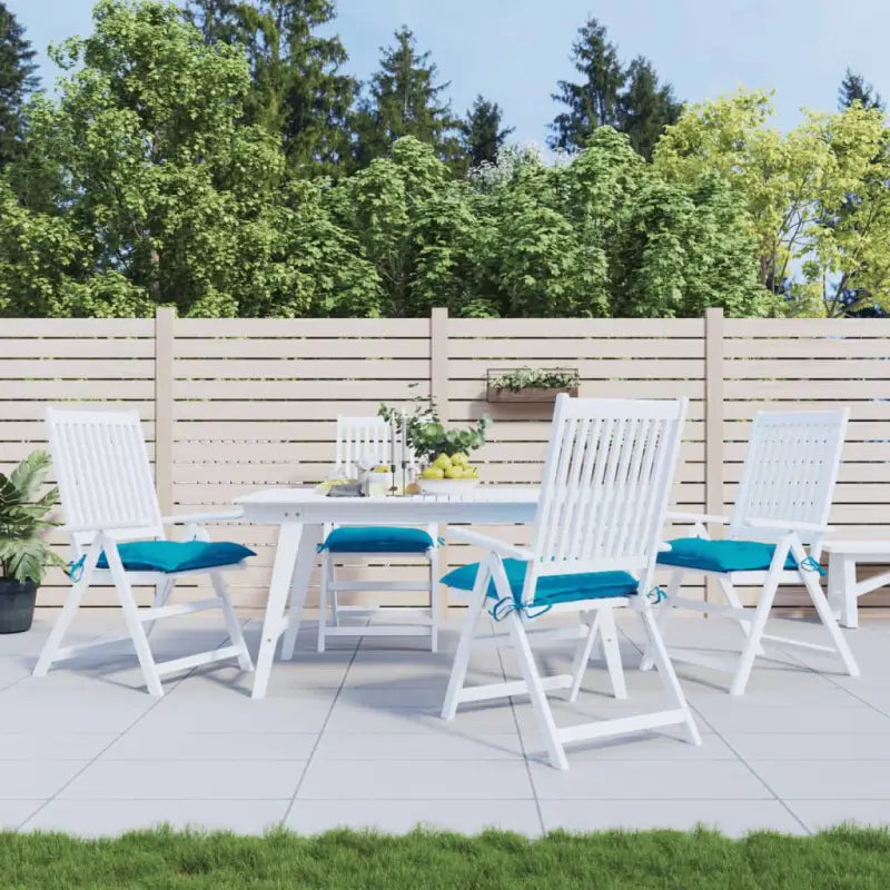 Stoelkussens van Oxford stof voor een frisse uitstraling en behoud van oorspronkelijke vorm - lichtblauw / 40 x 40 x 7