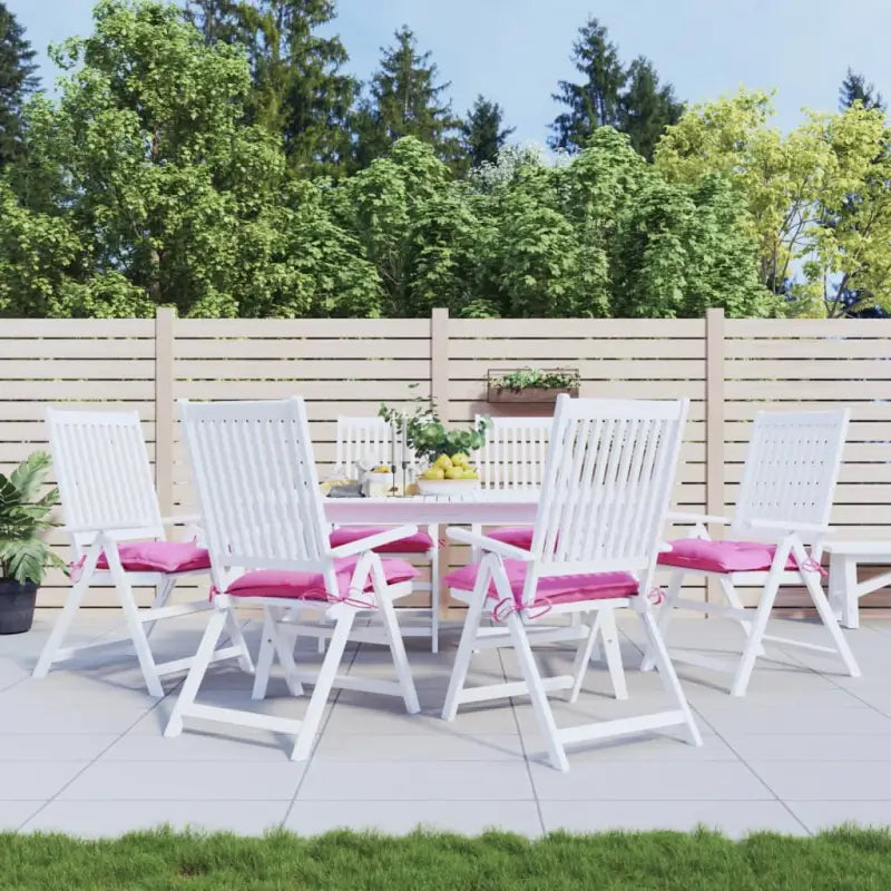 Stoelkussens van Oxford stof voor een frisse uitstraling en behoud van oorspronkelijke vorm - Roze / 40 x 40 x 7 cm / 6