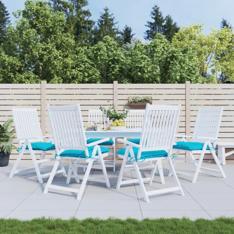 Stoelkussens van Oxford stof voor een frisse uitstraling en behoud van oorspronkelijke vorm - Turquoise / 50 x 50 x 7