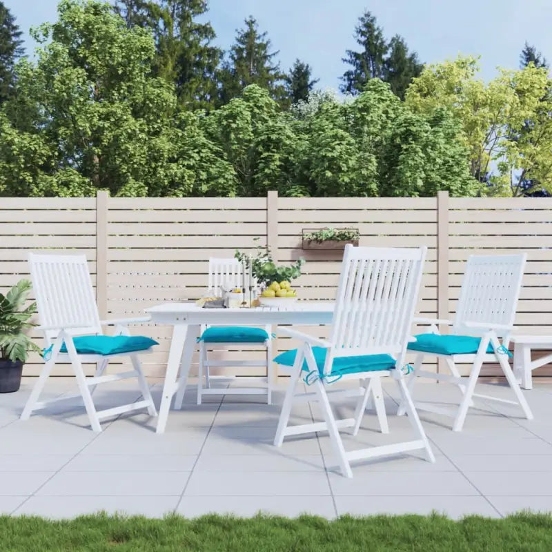 Stoelkussens van Oxford stof voor een frisse uitstraling en behoud van oorspronkelijke vorm - Turquoise / 50 x 50 x 7