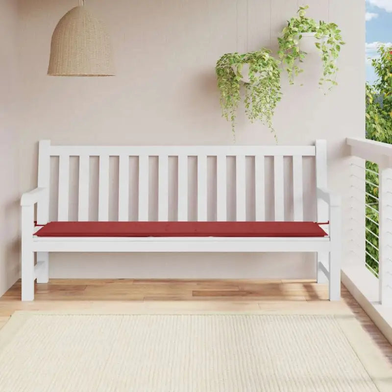 Stoelkussens van oxford stof voor een frisse uitstraling in je tuin - Wijnrood / 200 x 50 x 3 cm / 1 - Stoelkussens