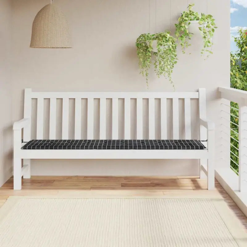 Stoelkussens van oxford stof voor een frisse uitstraling in je tuin - Zwart en wit / 200 x 50 x 3 cm / 1 - Stoelkussens