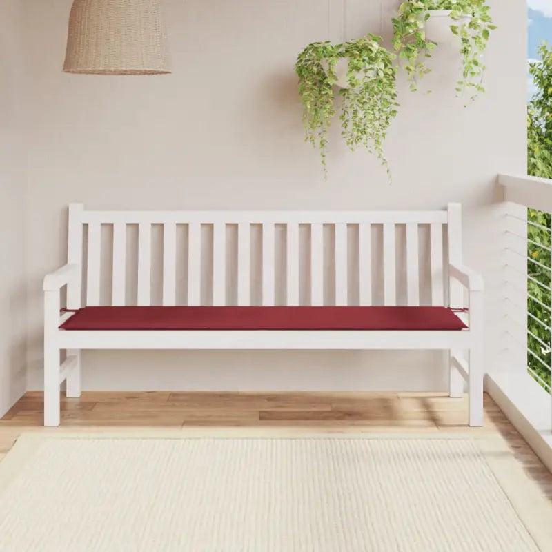 Stoelkussens van oxford stof voor een frisse uitstraling in je tuin - Wijnrood / 180 x 50 x 3 cm / 1 - Stoelkussens