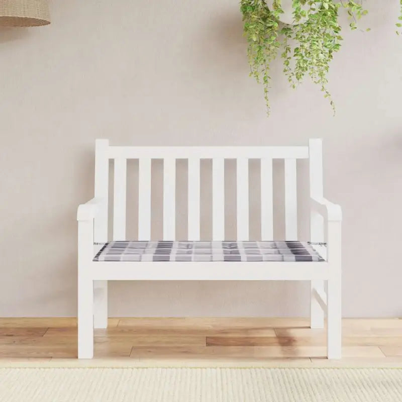 Stoelkussens van oxford stof voor een frisse uitstraling in je tuin - Grijs ruitpatroon / 120 x 50 x 3 cm / 1