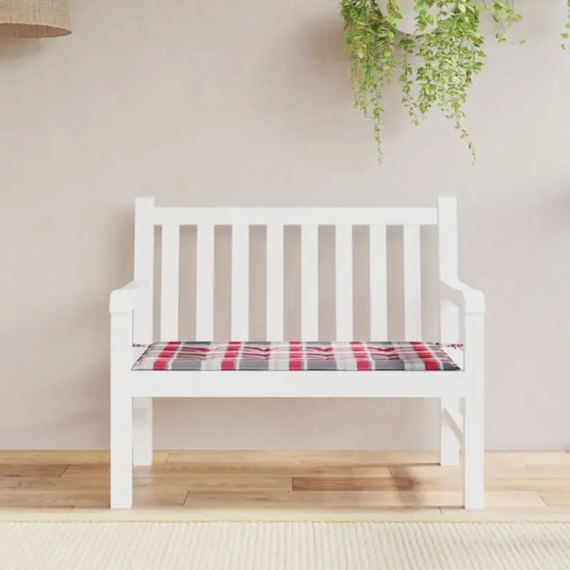 Stoelkussens van oxford stof voor een frisse uitstraling in je tuin - Rood ruitpatroon / 100 x 50 x 3 cm / 1
