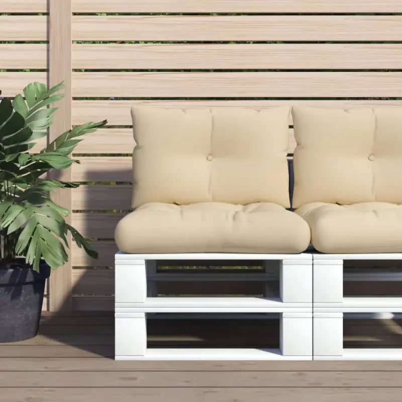 Stoelkussens van oxford stof voor een frisse uitstraling met holle vezel - Beige / 2 - Stoelkussens