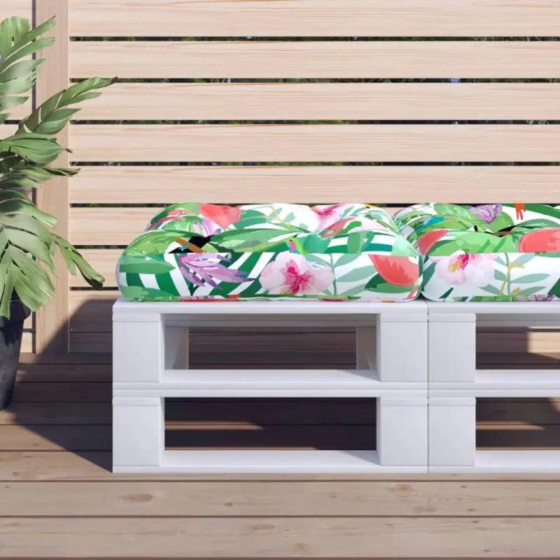 Stoelkussens van oxford stof voor een frisse uitstraling met holle vezel - Groen en roze / 1 - Stoelkussens