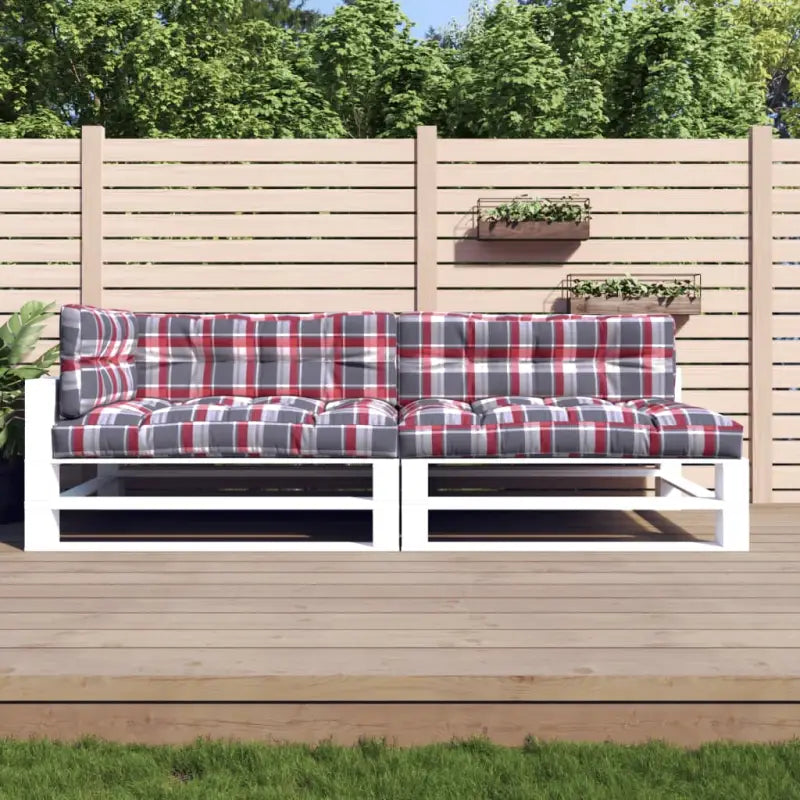 Stoelkussens voor een frisse uitstraling en behoud van de oorspronkelijke vorm - Rood ruitpatroon / 5 - Stoelkussens